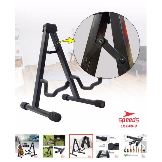 Jual Stand gitar stand bass stand biola besi coating halus bisa dilipat ...