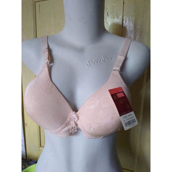 Bra BH Tanpa Busa Pink Putih