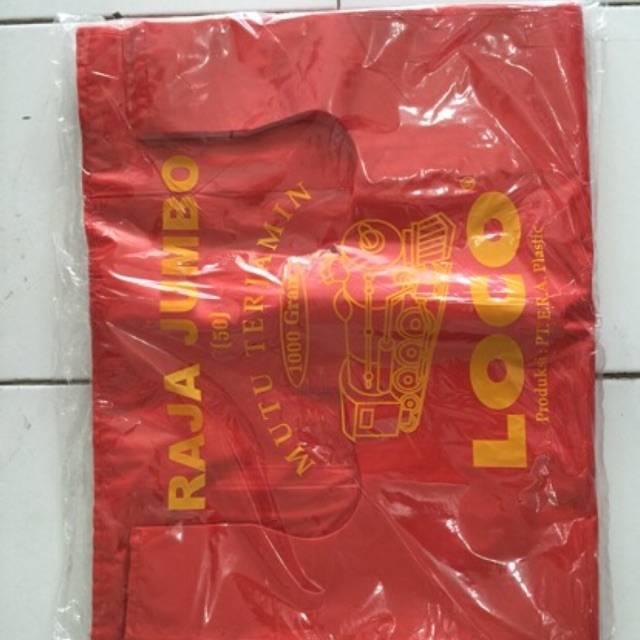 Jual Kantong Plastik Kresek Loco Merah Tebal Uk 50 Raja Jumbo Shopee Indonesia 6835