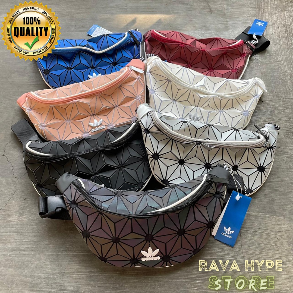 Adidas Waistbag Issey Miyake Old Pattern Tas Selempang Tas Adidas Tas Pinggang Pria Wanita