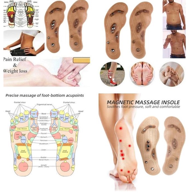 Jual Insole Sol Sepatu Terapi Kesehatan Magnetik Bionic Pijat Refleksi ...