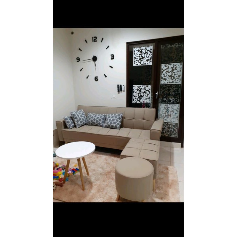 Jual sofa bed murah 1 Set Sofa L sofa ruang tamu sofa ruang keluarga ...