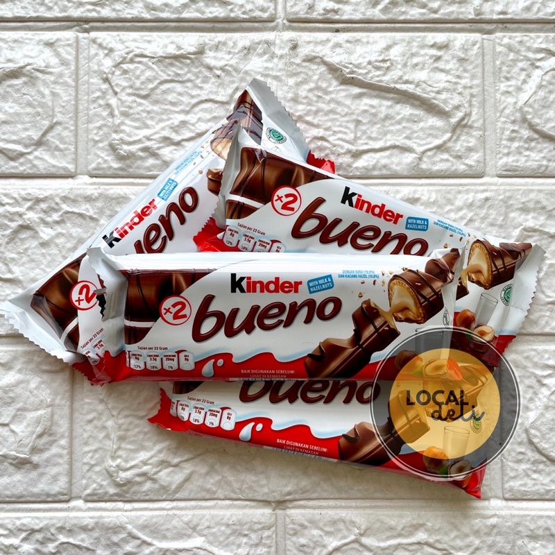 Jual KINDER BUENO COKLAT 43gr ISI 2 / COKLAT KINDER BUENO 43gr HALAL ...