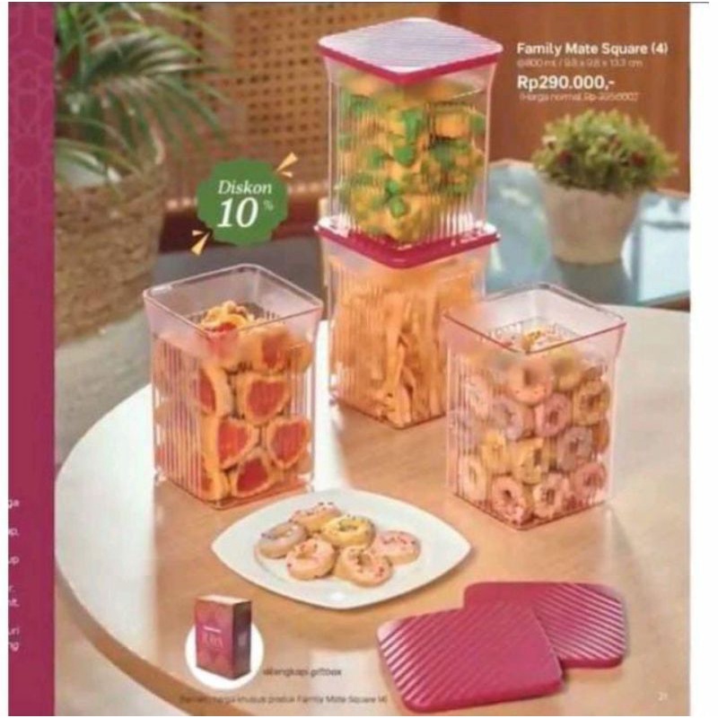 Jual SPESIAL RAYA FAMILY MATE SQUARE TOPLES SULTAN TUPPERWARE ORIGINAL ...