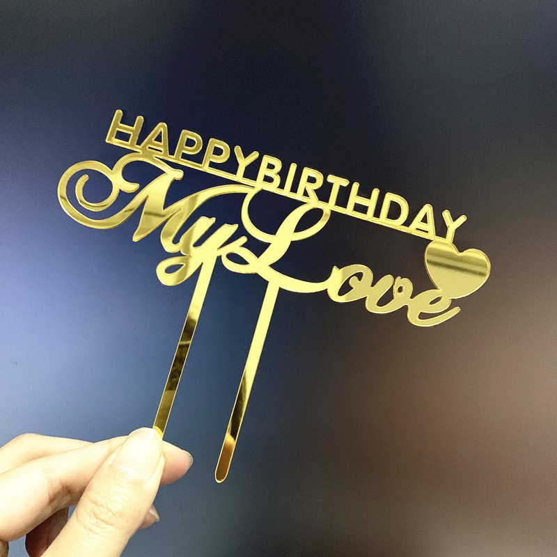 Jual Cake Topper Acrylic HBD / Topper Kue Akrilik Happy Birthday ...
