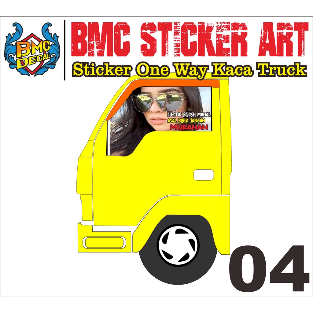Jual Sticker One Way Kaca Samping Truck Truk All Varian Custom (04 ...