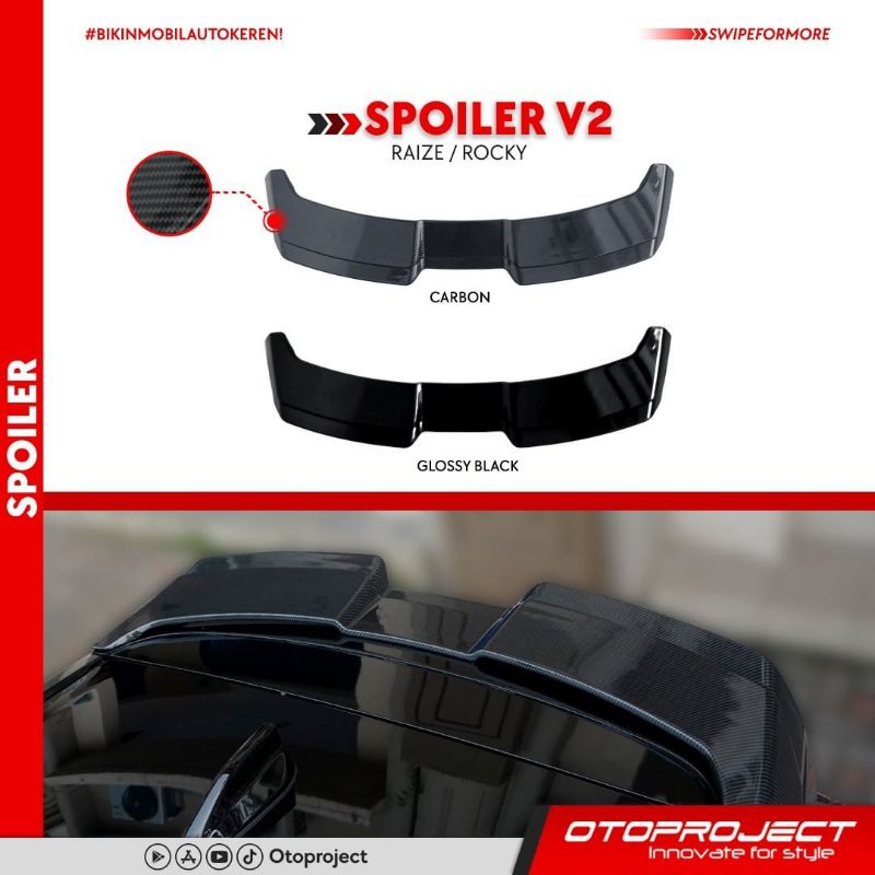 Jual spoiler Toyota Raize Daihatsu Rocky OEM oto project Carbon dan ...