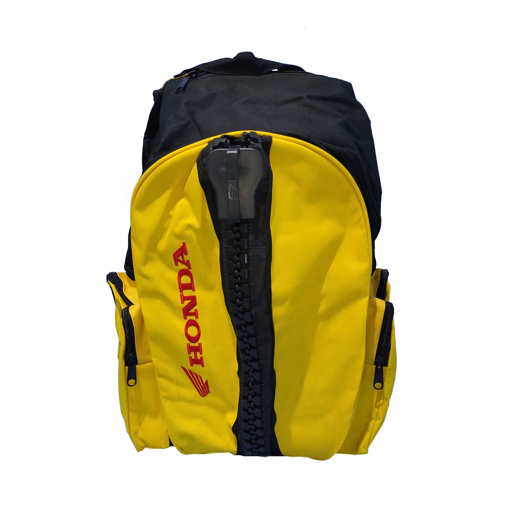Jual tas Ransel Honda warna kuning, tebal, ukuran 49x 30x 20 cm, design ...