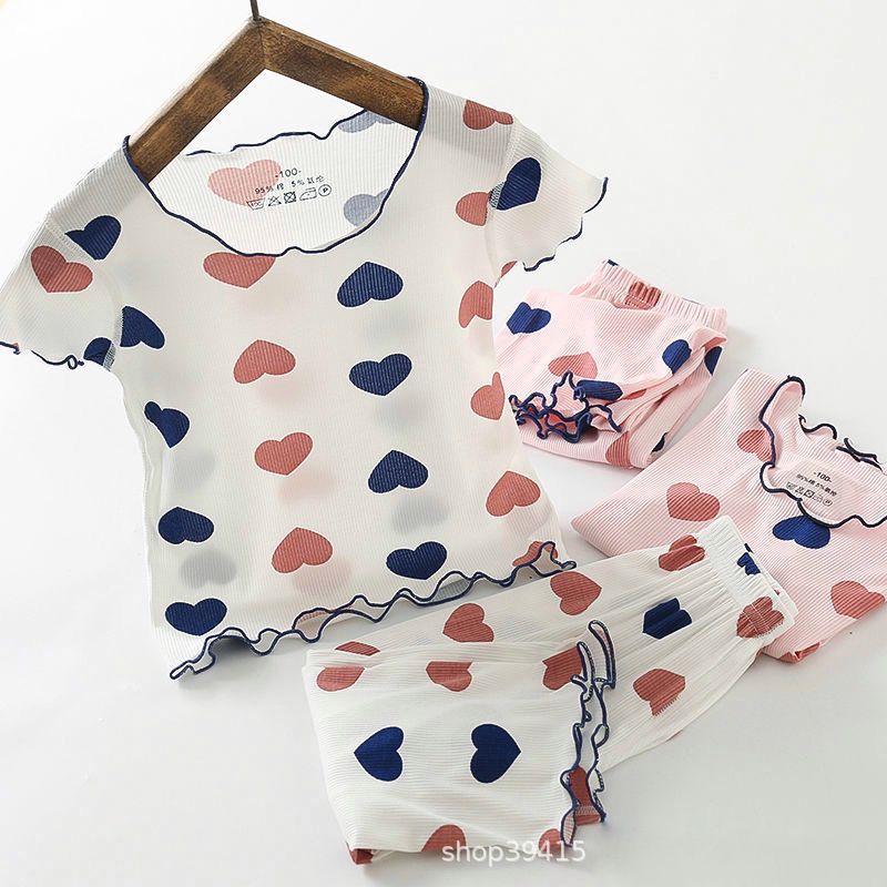Jual Setelan baju anak perempuan/ baju rumah motif floral / baju piyama