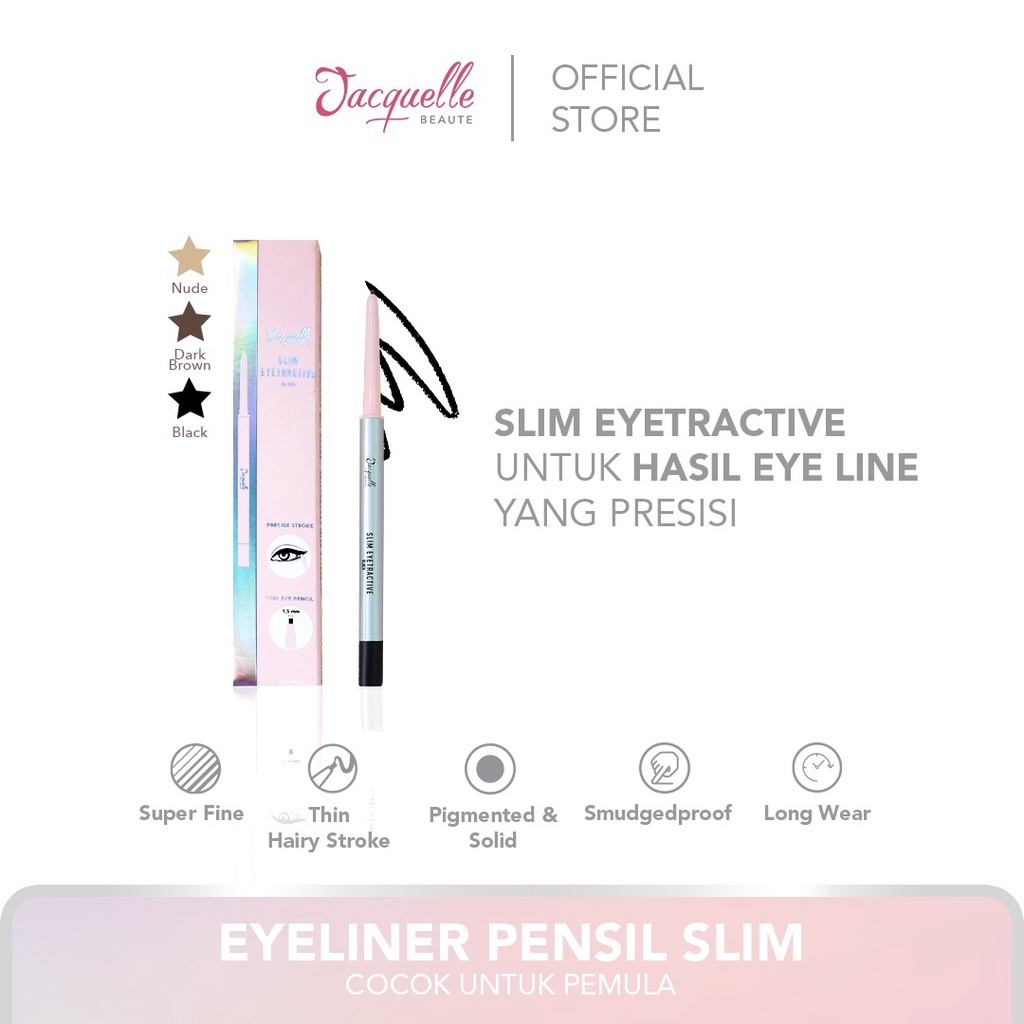 Jual Jacquelle Slim Eyetractive Pigmented & Waterproof Eyeliner Pencil Shopee Indonesia