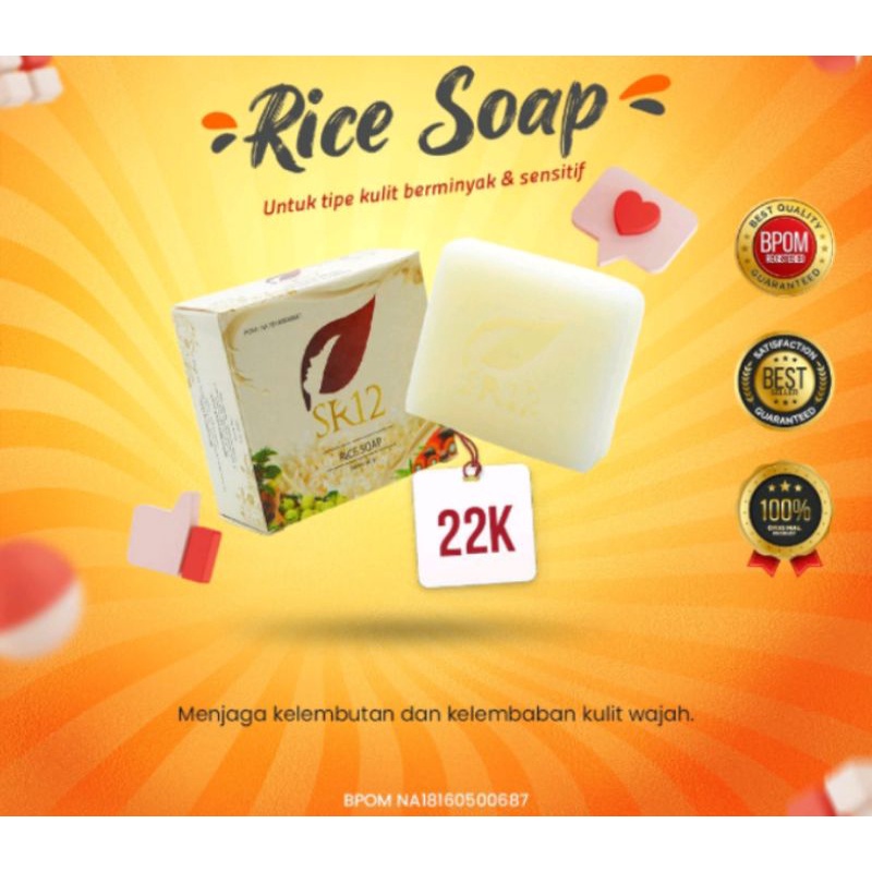 Jual SR12 Sabun Beras Pemutih Wajah & Badan Untuk Kulit Berminyak