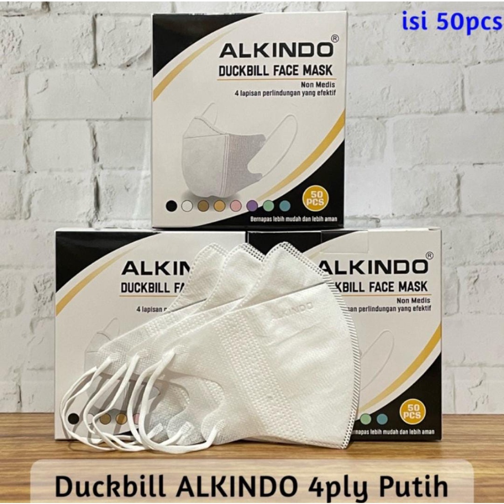 Jual MASKER DUCKBILL ALKINDO 4PLY EMBOS DAN TEBAL | Shopee Indonesia