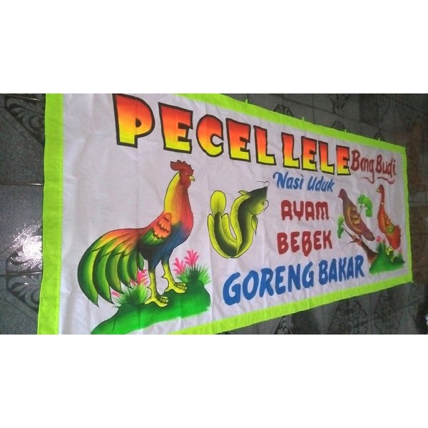 Jual Cetak Spanduk Kain Pecel Lele Sate Madura Murah Dll Free Design