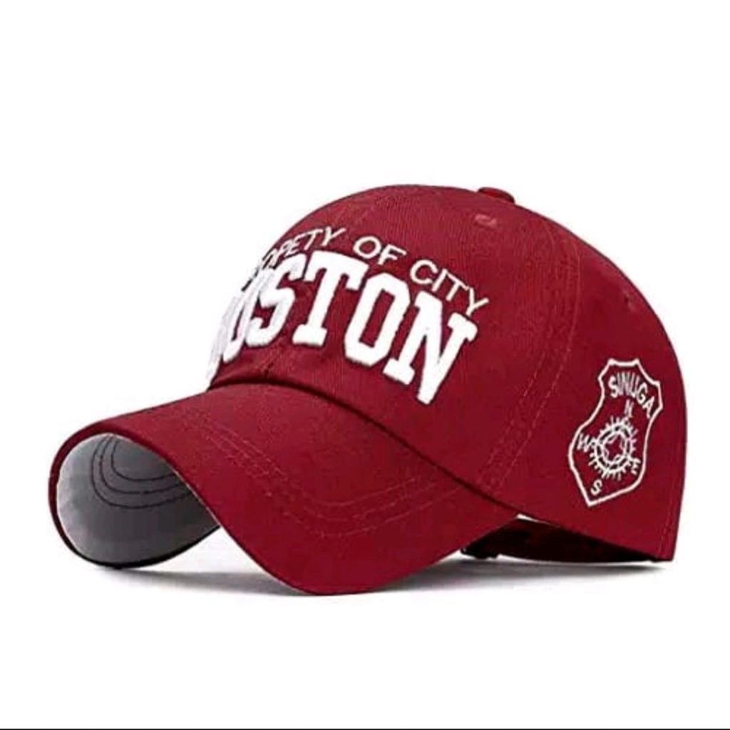 COD topi baseball B boston red sox topi baseball cap pria wanita topi  Bordir BOSTON quality premium