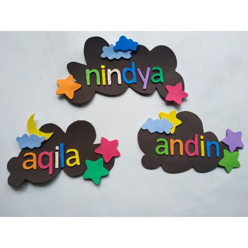 Jual Hiasan Dinding Bentuk Nama//Hiasan Tempel | Shopee Indonesia