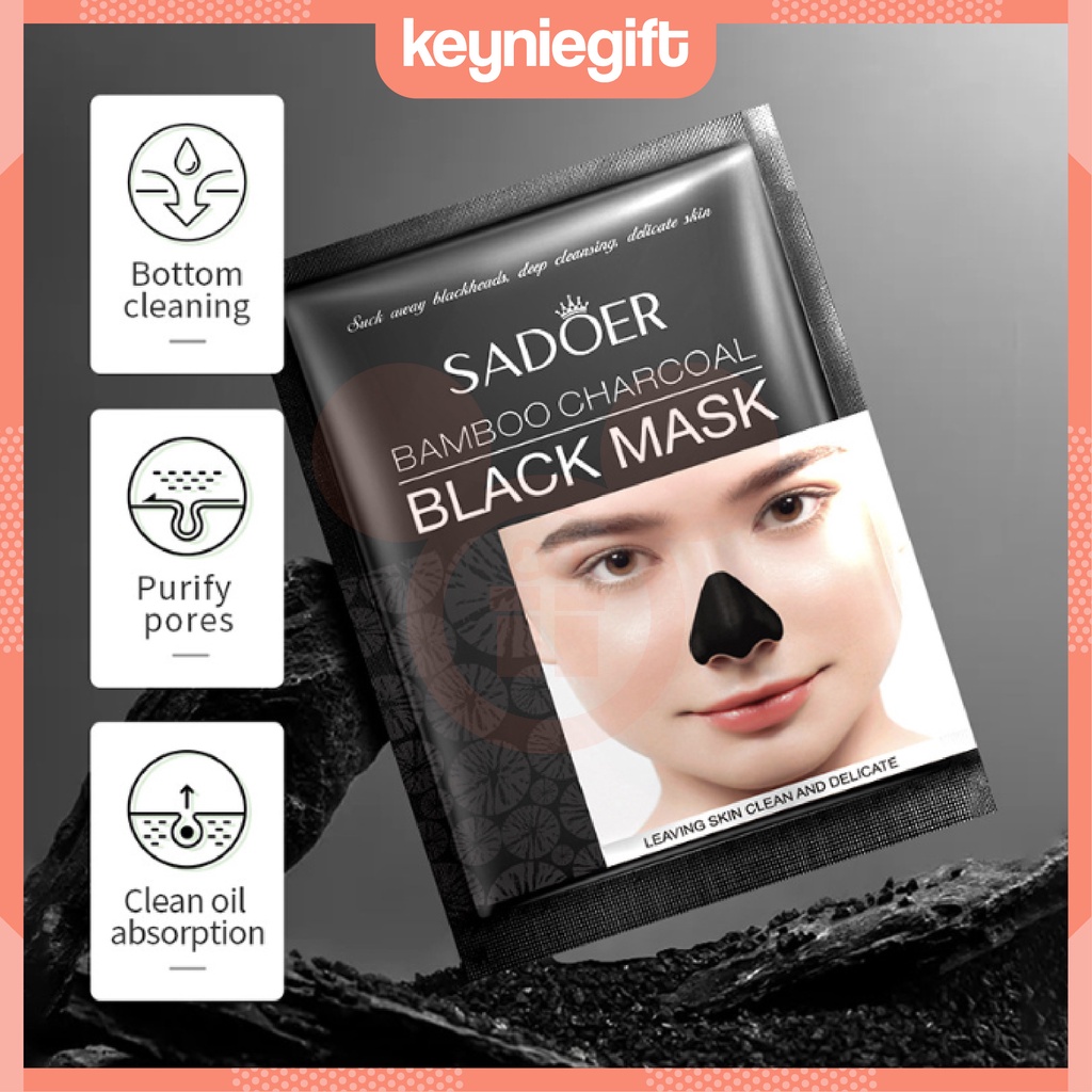 Jual Sadoer Masker Komedo Bamboo Charcoal Blackhead Remover Mask Peel