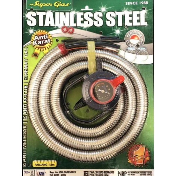 Jual SUPER GAS REGULATOR SET TEKANAN RENDAH/W900METER/SELANG GAS