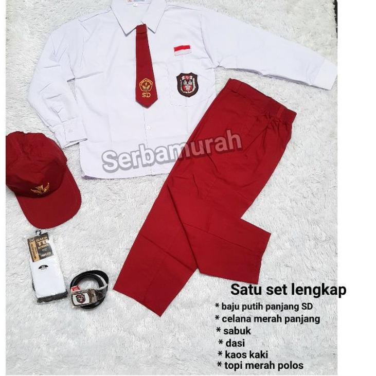 Jual Model Baru - Set Lengkap Seragam Sekolah Sd Baju Panjang Celana ...