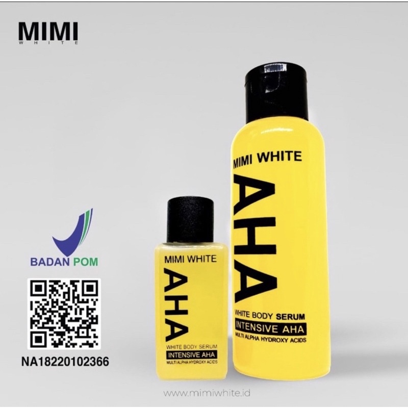 Jual (BPOM) MIMI WHITE LOTION 100 ML Aha White Body Lotion / Body Lotion AHA MIMI WHITE 100ML