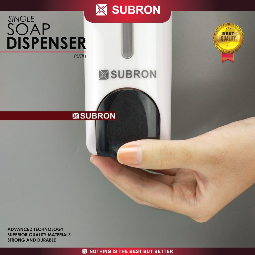 Jual SUBRON Soap Dispenser Single Tempat Sabun Cair Plastik Tebal 350ml ...