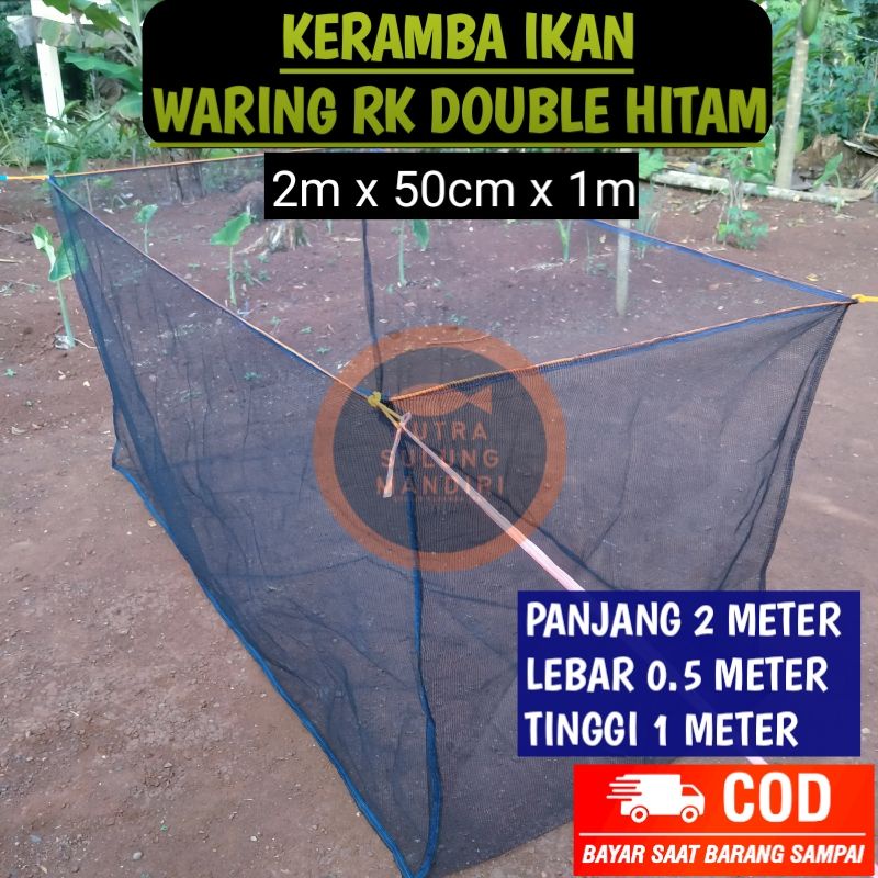 keramba ikan siap pakai 2m x 1m x 1m