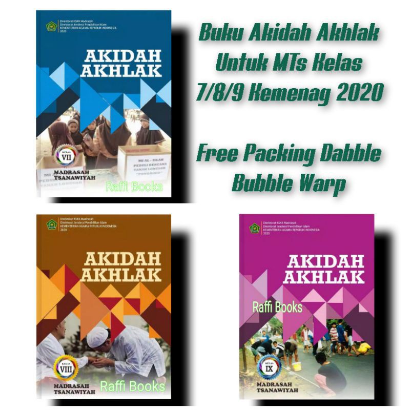 Jual Buku MTs - Buku Akidah Akhlak Kelas 7,8,9 MTs Kemenag | Shopee ...