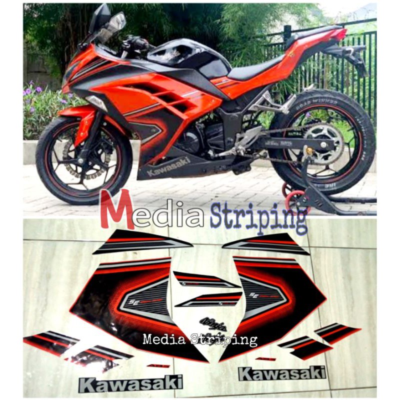 Jual Sticker Striping Ninja Fi Abs Se Orange Oren Shopee Indonesia