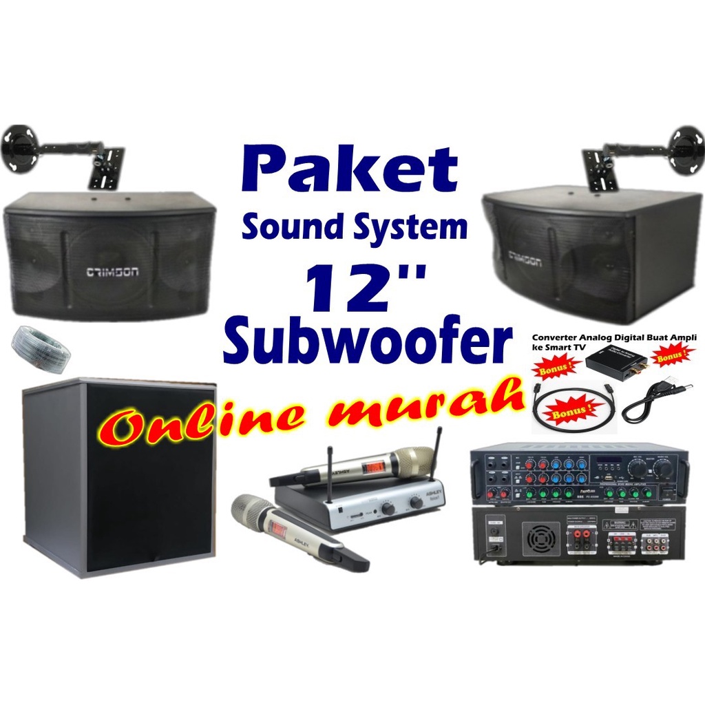 Jual Paket Sound System Karaoke 12 Subwoofer 12 Ashley Fca5200