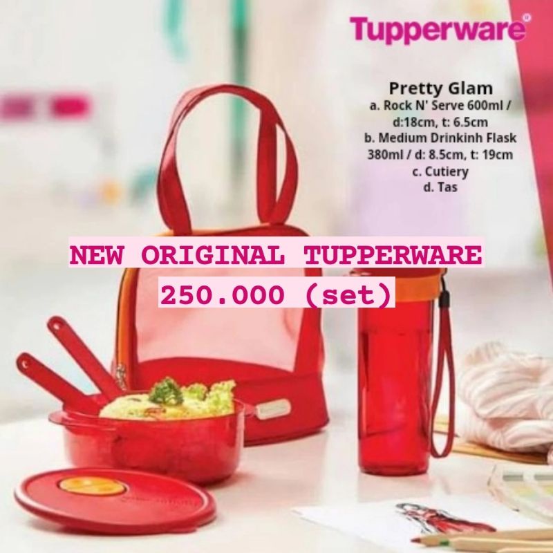 Jual Pretty Glam Set NEW ORIGINAL TUPPERWARE | Shopee Indonesia