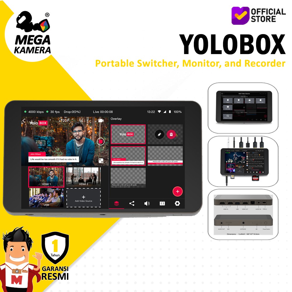 Jual YoloBox YoloLiv Portable Multi-Camera Live Streaming Switcher ...