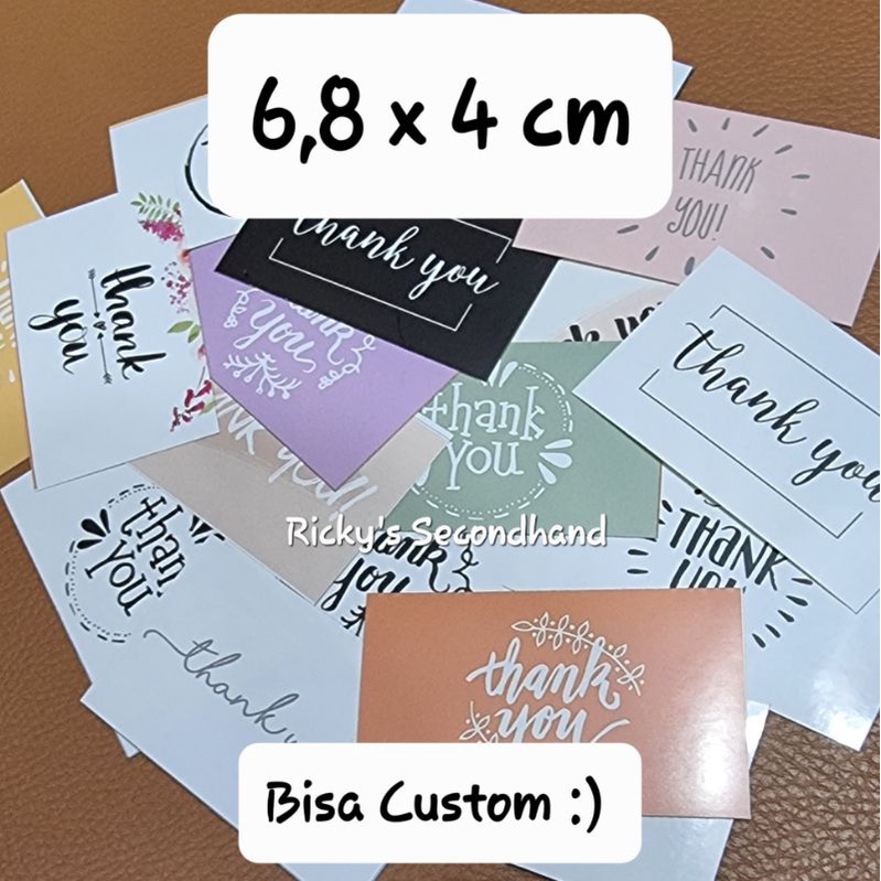 Jual Thank You Sticker Terima Kasih Stiker Bisa Custom Request Olshop Label Stickers Thankyou