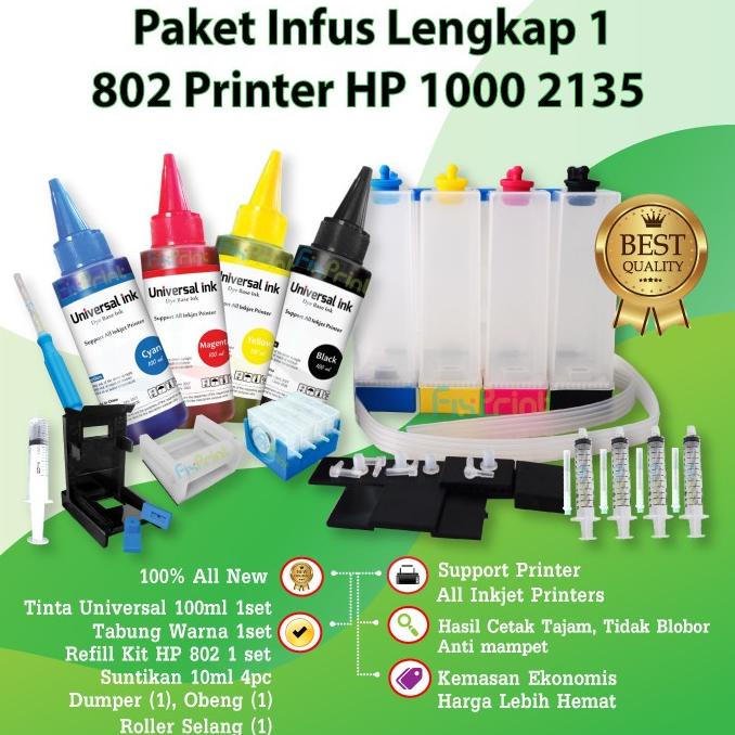 Jual Paket Lengkap Infus Printer Hp Tabung Tinta Refill Dumper Kit Bor Ciss Shopee Indonesia 9618