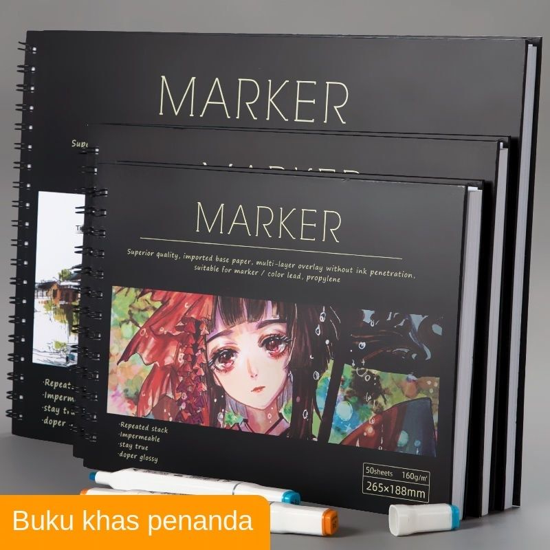 8k/16k/a4 Marker Pad 50 Sheets 130g Professional No Penetration