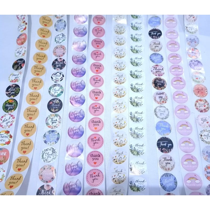 Jual Termurah !!!!stiker thankyou, label coklat NEW DESAIN untuk ecer ...