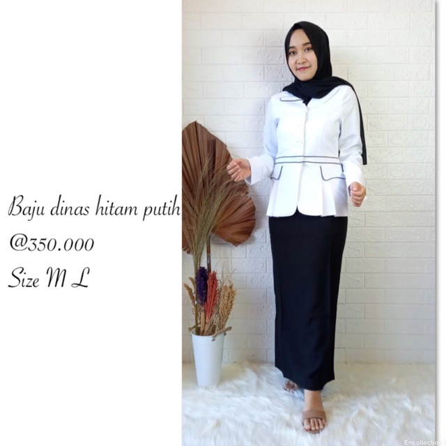 Jual Baju dinas hitam putih | Shopee Indonesia