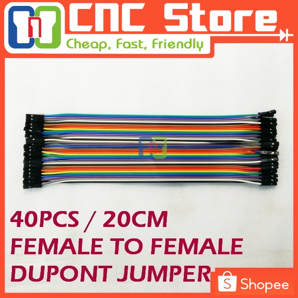 Jual [DEV-0006] 40PCS JUMPER CABLE KABEL 20CM FEMALE TO FEMALE | Shopee ...