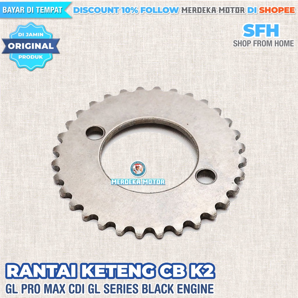 Jual Gigi Sentrik Bawah Gir Timing Atas Rantai Keteng Kamrat CB100 K0 ...
