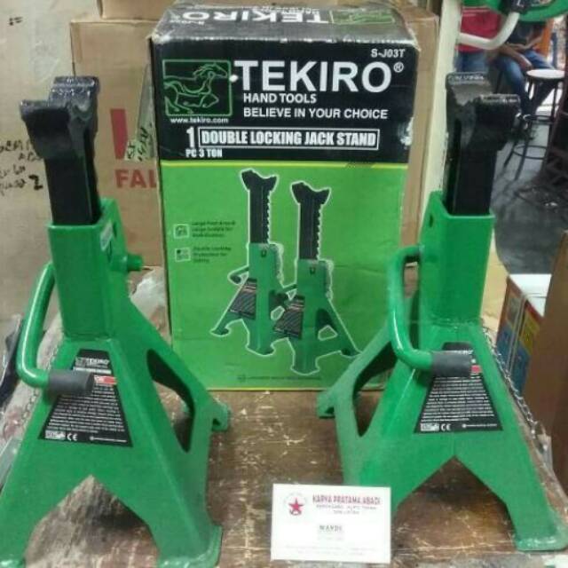 Jual JACK STAND TEKIRO 3 TON / DOUBLE LOCKING JACK STAND 3 T ORIGINAL