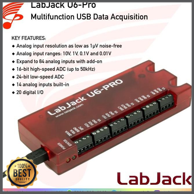 Jual alat LabJack U6Pro Multifunction USB Data Acquisition DAQ
