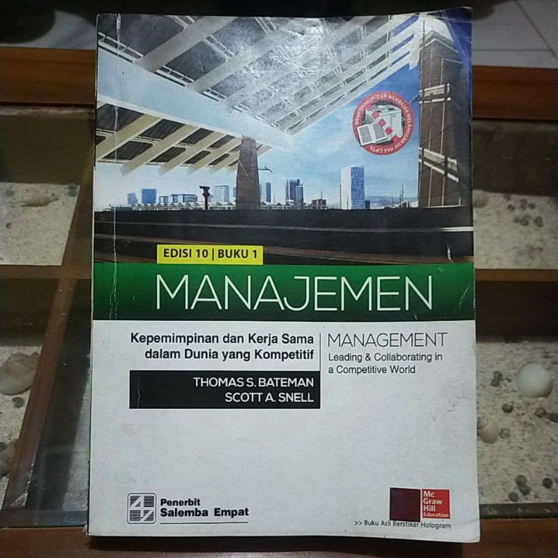 Jual manajemen edisi 10 buku 1 Thomas s bateman dan scott a snell ...