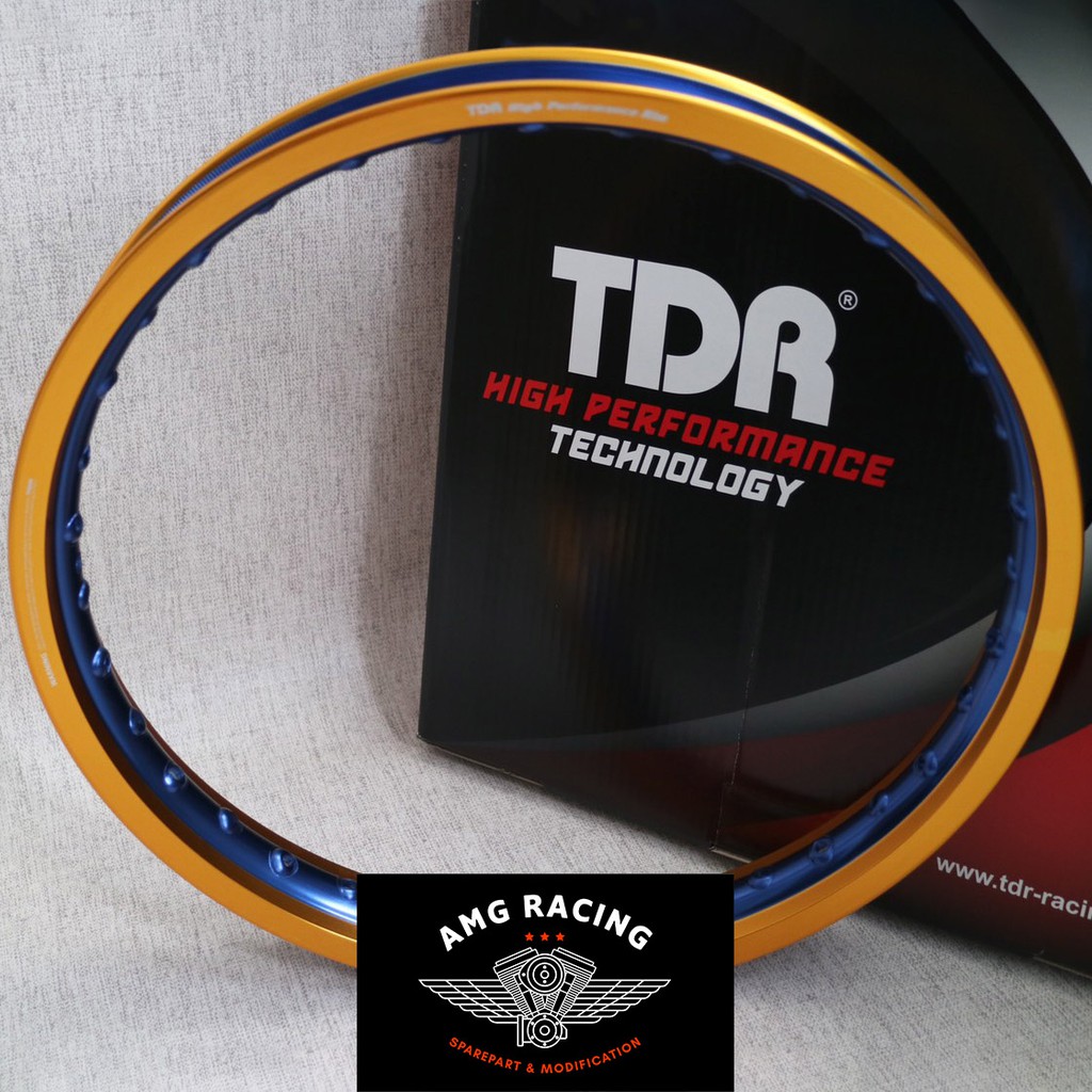 Jual Velg - Rim TDR Wx Shape Two Tone 17 x 160 Warna Gold Blue Emas ...
