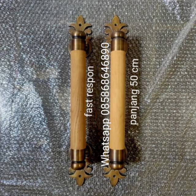Jual Handle pintu rumah kayu kuningan antik 50 cm | Shopee Indonesia