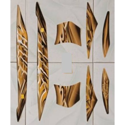 Jual Striping Stiker Motor Yamaha Mio soul 2010 Warna Hitam Emas