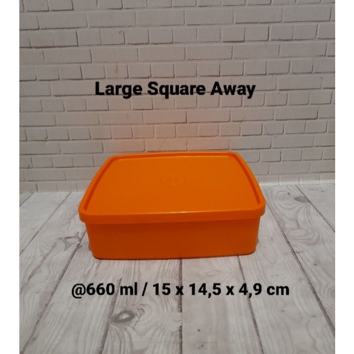 Jual Tupperware tempat makan Large Square Away (1 pc) | Shopee Indonesia