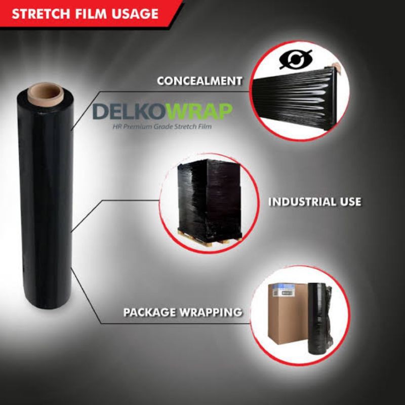 Jual Plastik Wrapping Hitam Stretch Film Murah Lebar 50cm | Shopee ...