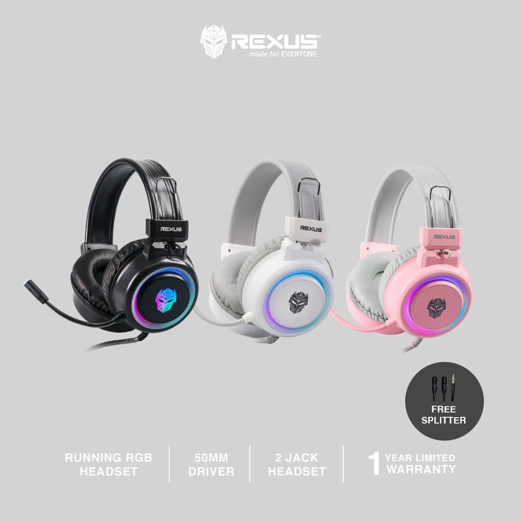 Rexus Headset Gaming Vonix F30 FREE Splitter