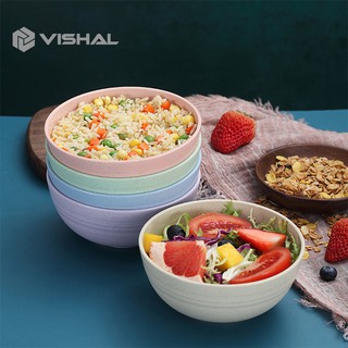 Jual Vishal Mangkok Wheat Straw Mangkuk Makan Bowl Set Pcs Warna Warni Vs Shopee Indonesia