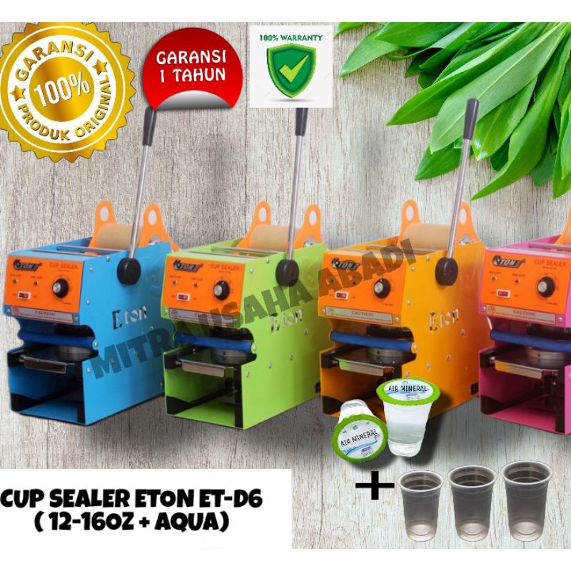 Jual Mesin Cup Sealer Press Cup ETON ETD6 Double Ring Cup 1216OZ