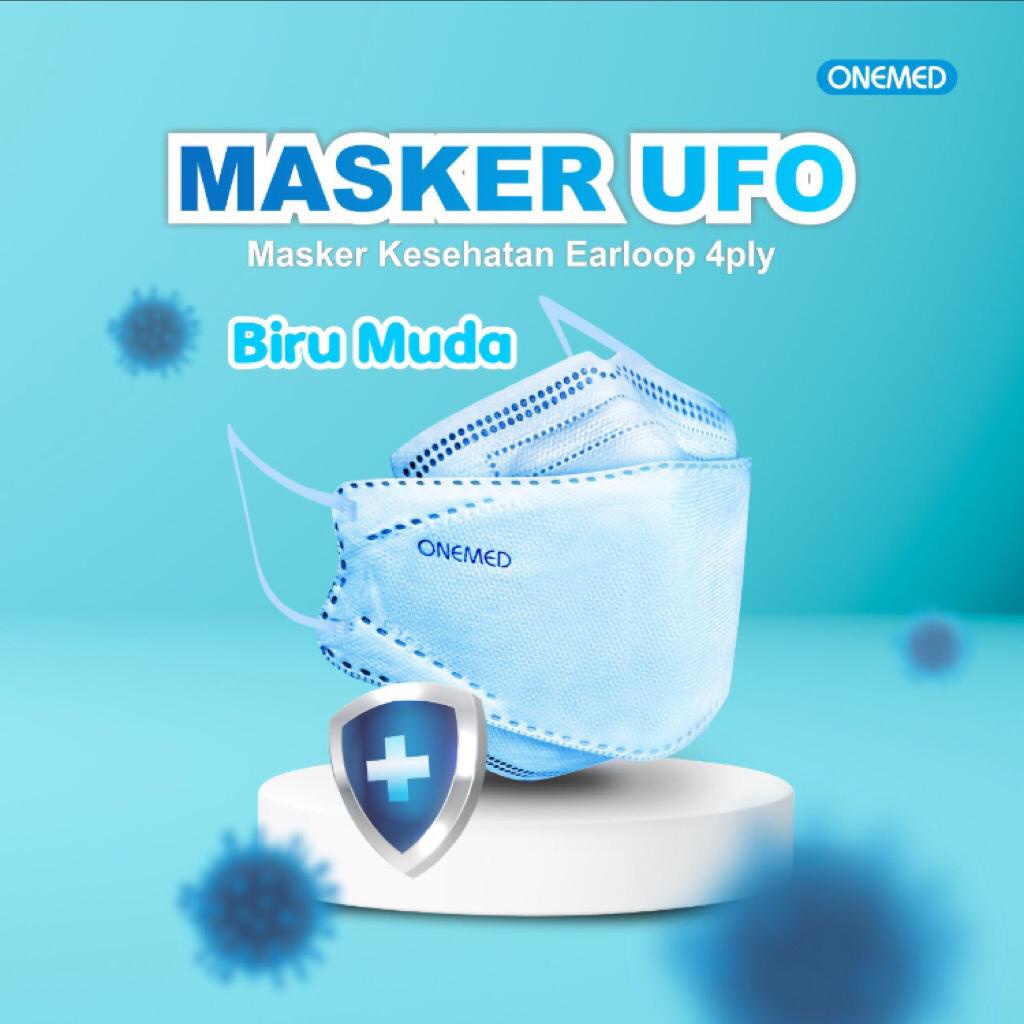 Jual Masker KF94 UFO Medis 4ply Onemed Warna Biru Muda Isi 20 Pcs ...