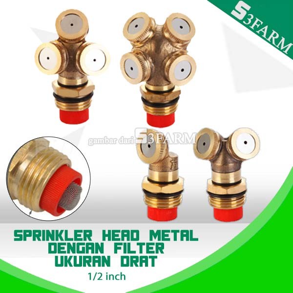 Jual SPRINKLER ANEKA CABANG MIST NOZZLE HEAD SPRAYER KUNINGAN SIRAM ...